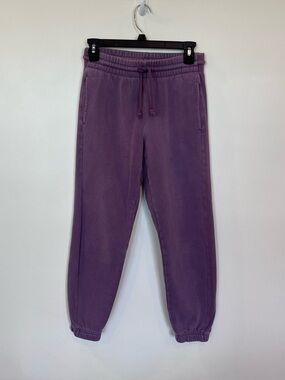 Aritzia Tna Jogger Sweatpants Washed Purple Womens XS Pockets Cozy Preppy